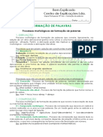 Formação de Palavras - Ficha Informativa