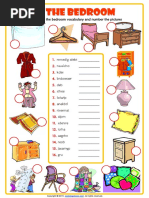 In The Bedroom Unscramble Esl Vocabulary Worksheet