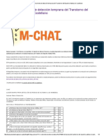 M-Chat (Instrumento de Detección Temprana Del Transtorno Del Espectro Autista) en Castellano