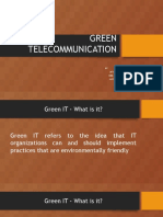 Green Telecommunication: BY Jatin Arora Mba Infra 1605 MPB