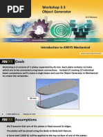 Workshop 3.3 Object Generator: Introduction To ANSYS Mechanical