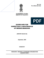 Guidelines For Inspection & Maintenance of Bridge Bearings: BS-102 For Official Use Only