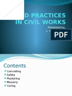 Good Practices in Civil Works