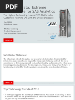 Oracle Exadata: Extreme Performance For Sas Analyecs