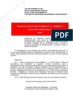 RTCBMRS N.º 11 Parte 01 2016 Saídas de Emergência Versão Corrigida PDF