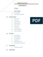 English Grammar: I. II. Basic Structures