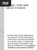 Travel Time and Delay Studies