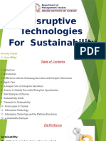 Disruptive Technologies For Sustainability