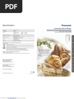 Panasonic Bread Machine Manual