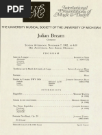 Julian Bream: The University Musical Society of The University of Michigan