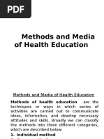 Methods and Media of Health Education