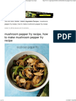 Mushroom Pepper Fry Recipe, How To Make Mushroom Pepper Fry Recipe