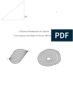 Felipe Acker: o Teorema Fundamental Da Álgebra e Uma Pequena Introdução Às Formas Diferenciais