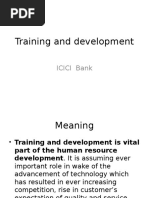 Training and Development in Icici Bank