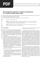 Electromagnetic Properties of Nucleons and Hyperons in A Lorentz Covariant Quark Model