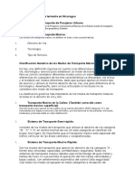 Modos de Transporte Terrestre en Nicaragua