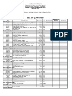 Bill of Quantities 16FI0009