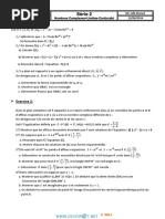 Série D'exercices - Math Nombres Complexes+Limites-Continuité - Bac Mathématiques (2014-2015) MR Afli Ahmed