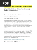 What Is Pure Consciousness?