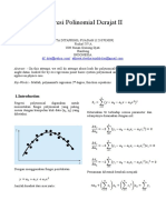 Regresi Polinomial Derajat II