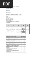 Planilla de Observacion