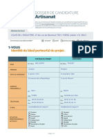 Formulaire Candidature Artisan