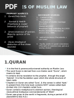 Sources of Muslim Law