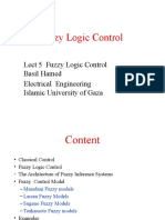 Fuzzy Logic Control: Lect 5 Fuzzy Logic Control Basil Hamed Electrical Engineering Islamic University of Gaza