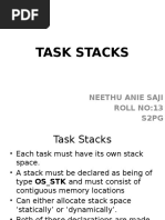 Task Stacks: Neethu Anie Saji Roll No:13 S2Pg