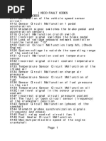 Iveco Fault Codes