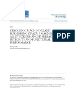 Cryogenic Machining and Burnishing of Az31b Magnesium Alloy For e