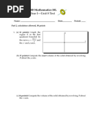 Year I-Unit 8 Test: IB Mathematics HL