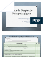 Pauta de Despistaje Psicopedagógica