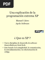 Una Explicación de La Programación Extrema XP: Manuel Calero Apolo Software