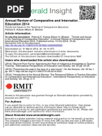 Trends and Issues in The Teaching of Comparative Education