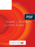 Le Guide Des Éditeurs de Livres Audio 2017 Par La Plume de Paon