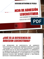 Deficiencia de Adhesión Leucocitaria