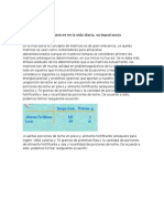 Aplicación de Las Matrices en La Vida Diaria para