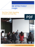 SPEAK MORE EFFECTIVELY - Part One - Public Speaking A Quick and Easy Way by Dale Carnegie (2008)