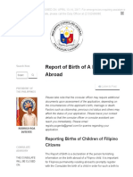 Report of Birth of A Filipino Abroad - Philippine Consulate General Los Angeles California