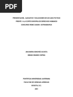 Sánchez, Ana. Presentación, Alegatos y Soluciones de Un Caso Ficticio... Bogotá, PUJ, 2001