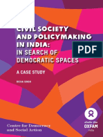 Civil Society and Making in India: in Search of Democratic Spaces