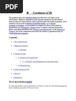 Goodness of Fit: Statistical Model