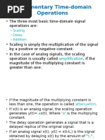 A) Elementary Time-Domain Operations: - Scaling - Delay - Addition