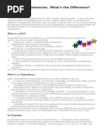 Skills Vs Competencies