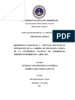 2015 DEPENDENCIA EMOCIONAL Y VÍNCULOS AFECTIVOS EN Estudiantes de Psicologia PDF