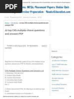 20 Top CSS Multiple Choice Questions and Answers PDF - Interview Questions, MCQS, Placement Papers, Online Quiz Questions For Interview Preparation - NaukriEducation