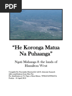 He Koronga Matua Na Puhaanga - Ngati Mahanga The Lands of Hamilton West