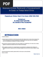 Historiales Clínicos, Ponderación y Conceptualización de Casos en Trabajo Social Clínico