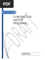 Written Contractor Safety Program